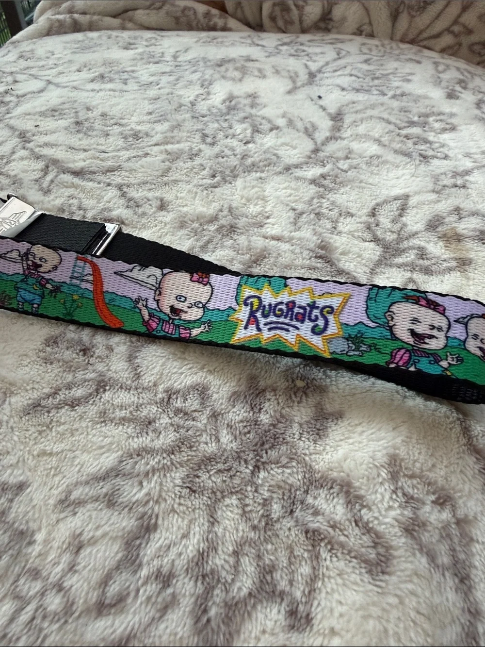 Rugrats Lil & Phil Outdoor Poses Chrome Buckle Web Belt kids